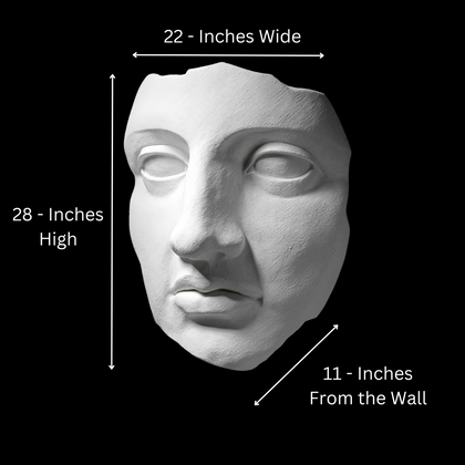 Sculptural Face Wall Art – White