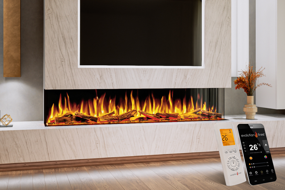 Evolution Fires Advance Series 2000 Media Wall Electric Fire