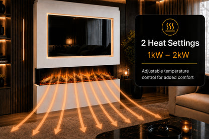 Evolution Fires Advance Series 1800 Media Wall Electric Fire