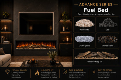 Evolution Fires Advance Series 1800 Media Wall Electric Fire