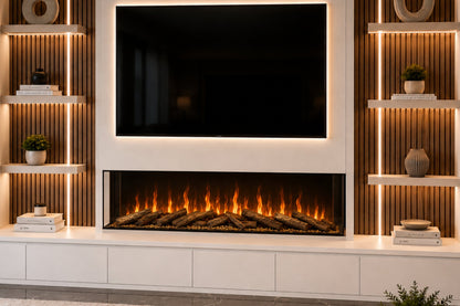 Evolution Fires Evervue 60 LCD Real Flame Media Wall Electric Fire