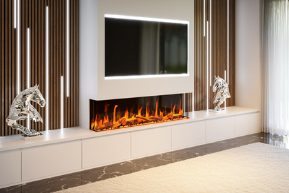 Evolution Fires Evervue 60 LCD Real Flame Media Wall Electric Fire