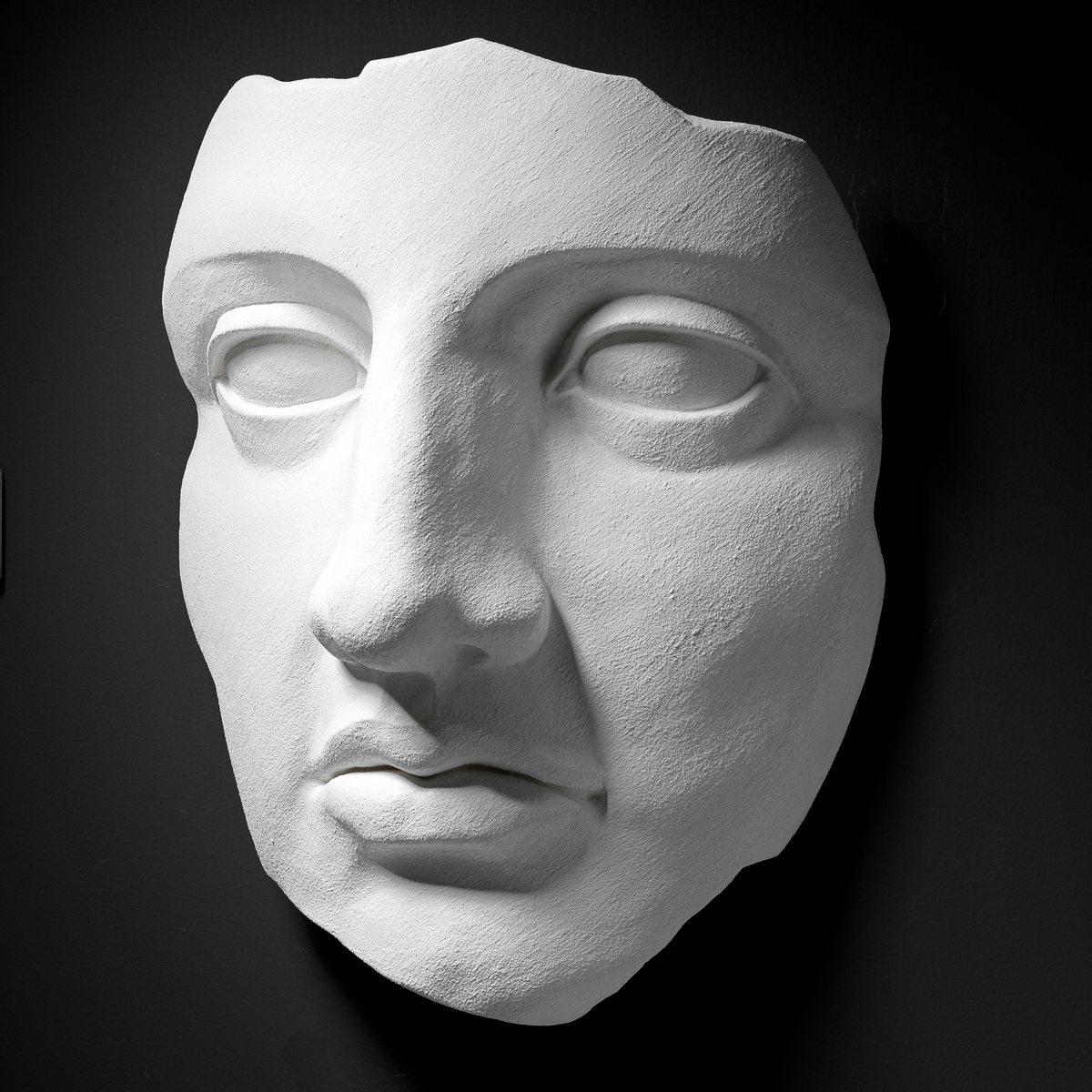 Sculptural Face Wall Art – White