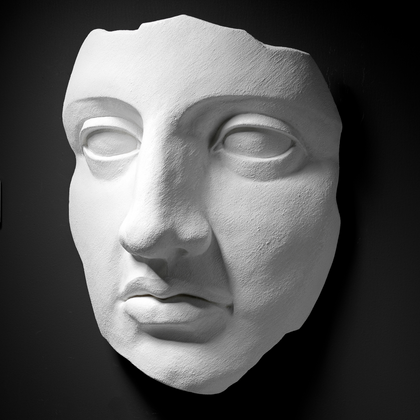 Sculptural Face Wall Art – White