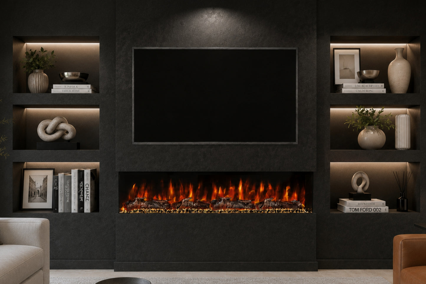 Evolution Fires Spectrum Series 72 Media Wall Electric Fire