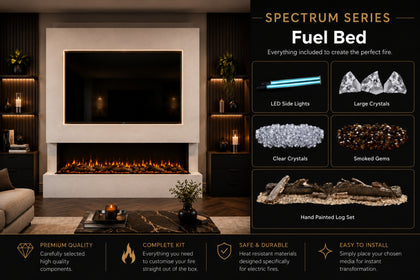 Evolution Fires Spectrum Series 82 Media Wall Electric Fire