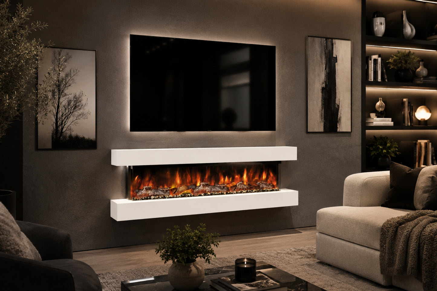 Studio Wall Mounted Electric Fireplace